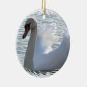 トランペットの白鳥のオーナメント セラミックオーナメント (右)