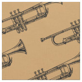 トランペットの真鍮の楽器 ファブリック (クローズアップ)