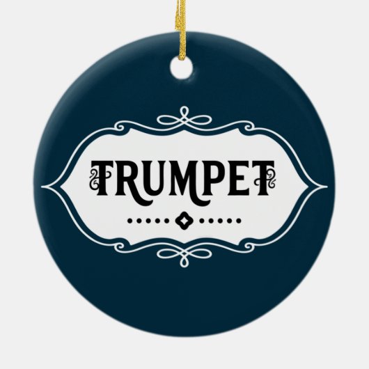 トランペットの象徴 セラミックオーナメント (裏面)
