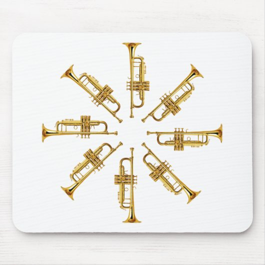 トランペットの車輪 マウスパッド (正面)