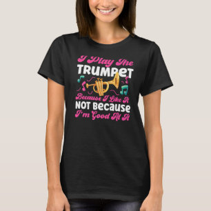 トランペットの遊選手私が好きだからトランペット Tシャツ