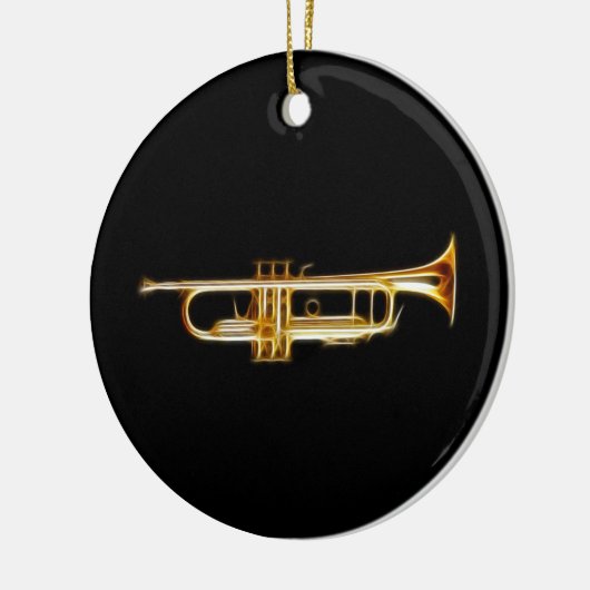 トランペットの金管ホルンの風の楽器 セラミックオーナメント (左)
