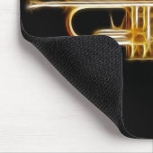 トランペットの金管ホルンの風の楽器 マウスパッド (コーナー)