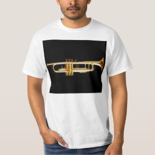 トランペットの金管ホルンの風の楽器 Tシャツ