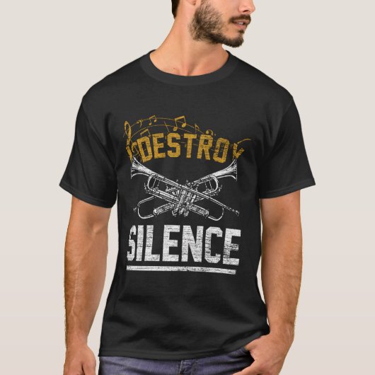 トランペットの静寂を破る Tシャツ (正面)