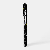 トランペットの音符パターン iPhone 16ケース (左側面)