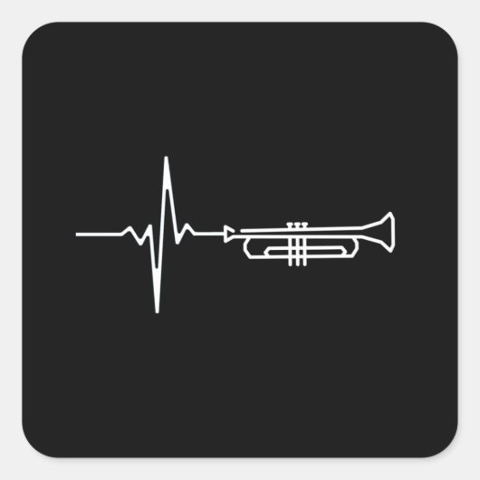 トランペットの鼓動 スクエアシール (正面)