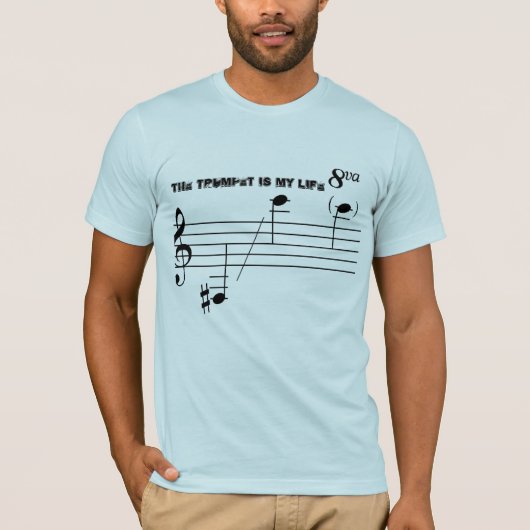 トランペットは私の生命です Tシャツ (正面)