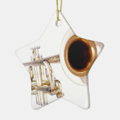 トランペットまたはコルネットのオーナメント セラミックオーナメント (左)
