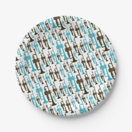 トランペットをテーマにした ペーパープレート