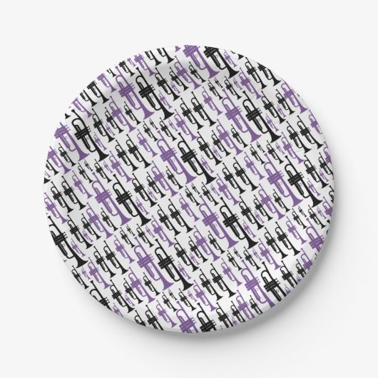 トランペットをテーマにした ペーパープレート (正面)