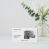 トランペットを吹く象の名刺 名刺 (スタンド正面)