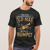 トランペットを持つ老人 Tシャツ (正面)