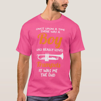 トランペットを本当に愛した男の子をメンズ Tシャツ