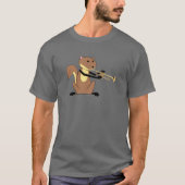 トランペットを演奏しているリス Tシャツ (正面)