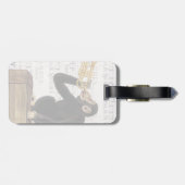 トランペットを演奏している猿 ラゲッジタグ (裏面横)