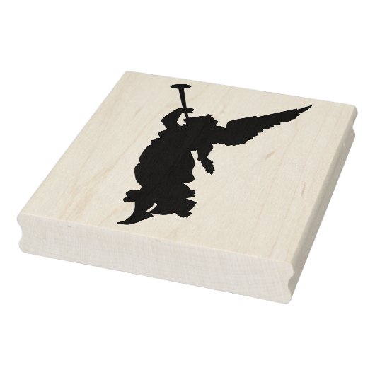 トランペットアートスタンプ付きシルエットエンジェル ラバースタンプ (スタンプ)