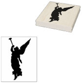 トランペットアートスタンプ付きシルエットエンジェル ラバースタンプ (押印)