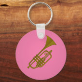 トランペットイラストレーションキーチェーン キーホルダー (正面)