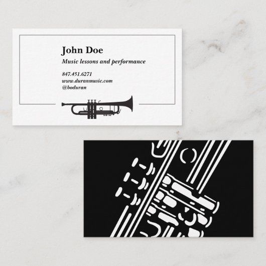 トランペットイラストレーション名刺 名刺 (正面/裏面)