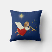 トランペットエンジェルとクリスマススター クッション (裏面)