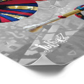 トランペットカラフルポスタートランペット壁画by Juleez ポスター (角)