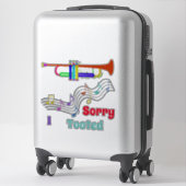 トランペットカラフルミュージカルノートと文字 シール (スーツケース)