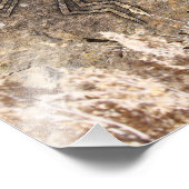 トランペットサキソフォンとフルート奏者のペトログリフ フォトプリント            (角)