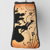 トランペットセクションジャズミュージックオレンジラスト ゴルフヘッドカバー (回転90)