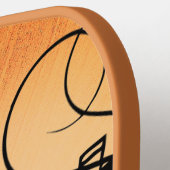 トランペットセクションジャズミュージックオレンジラスト ピックルボールラケット (左詳細)