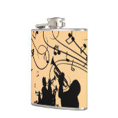 トランペットセクションジャズミュージックオレンジラスト フラスク (左)