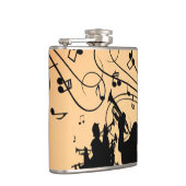 トランペットセクションジャズミュージックオレンジラスト フラスク (右)