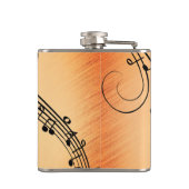 トランペットセクションジャズミュージックオレンジラスト フラスク (裏面)