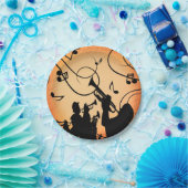 トランペットセクションジャズミュージックオレンジラスト ペーパープレート (パーティー)