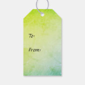 トランペットセクションジャズミュージックグリーン ギフトタグ (裏面)