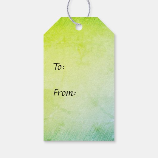 トランペットセクションジャズミュージックグリーン ギフトタグ (裏面)