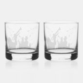 トランペットセクションジャズミュージック ウイスキーグラス (裏面)