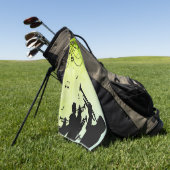 トランペットセクションジャズミュージック ゴルフタオル (グリーン)