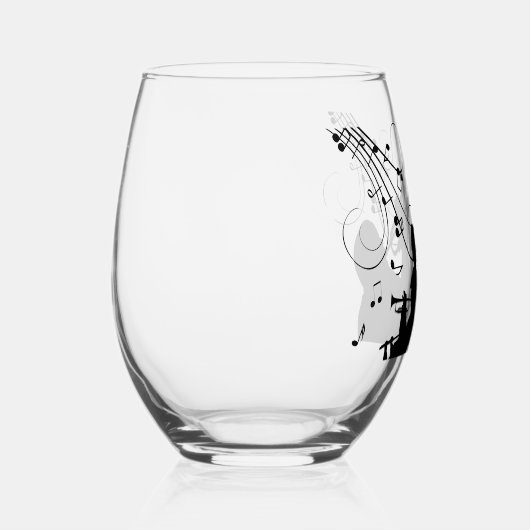 トランペットセクションジャズミュージック ステムなしワイングラス (右)