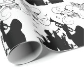 トランペットセクションジャズミュージック ラッピングペーパー (ロールコーナー)