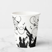 トランペットセクションジャズミュージック 紙コップ (正面)