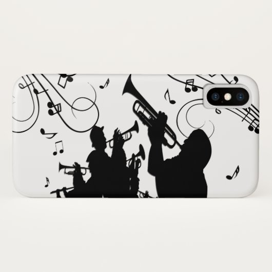 トランペットセクションジャズミュージック Case-Mate iPhoneケース (裏面(横))