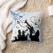 トランペットセクションブルーミュージック クッション (ブランケット)