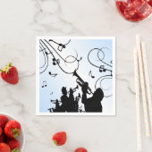 トランペットセクションブルーミュージック スタンダードカクテルナプキン (インサイチュ)