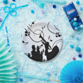 トランペットセクションブルーミュージック ペーパープレート (パーティー)