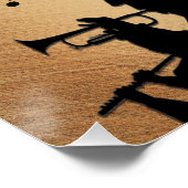 トランペットセクション素朴ミュージックデザイン ポスター (コーナー)