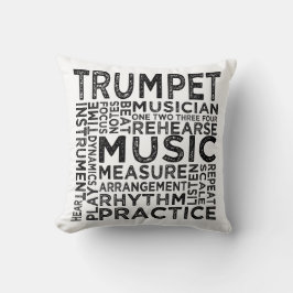 トランペットタイポグラフィ クッション