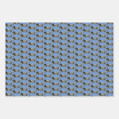 トランペットブラスミュージカルデザイン ラッピングペーパーシート (正面2)