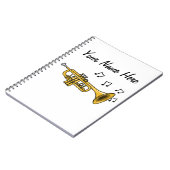 トランペットブラスミュージシャン音楽先生カスタム ノートブック (左側)