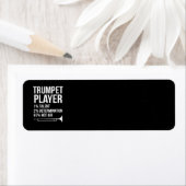 トランペットプレイヤーリピート音楽楽器 ラベル (インサイチュ)